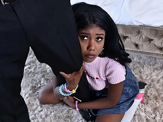 سیاہ نینی پکڑا مشت زنی ہو جاتا ہے - سیاہ فحش