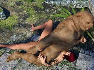 Pig Monster Angriffe & grob fickt Große Brüste 3D Hottie! Sex with Monsters 3DX