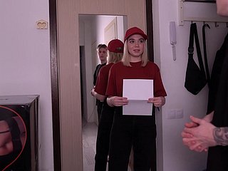 Niegrzeczna dostawa laska jocular mater kurwa usta jako wskazówki klienta