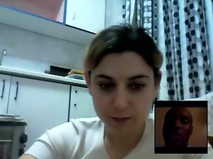 گرم، شہوت انگیز ترکی لڑکی فلیش boobies سے