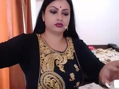 NRI INDIAN ภรรยา Bald แต่งตัว