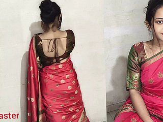 Desi india bhabhi ko lal sari mein jabarjat choda hai _ película XXX caliente