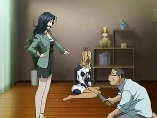 Hentai tebusan telah fucked di hadapan orang banyak